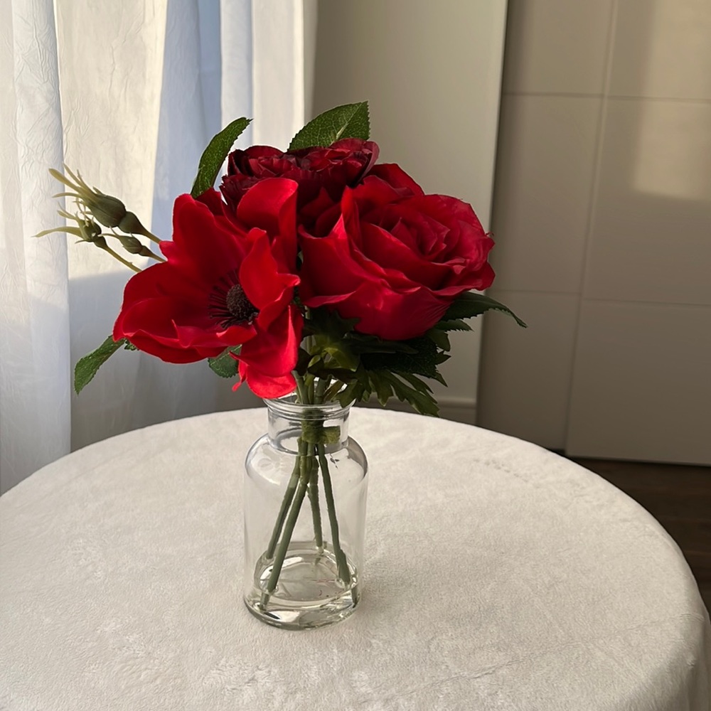 Pottery Barn flower and vase